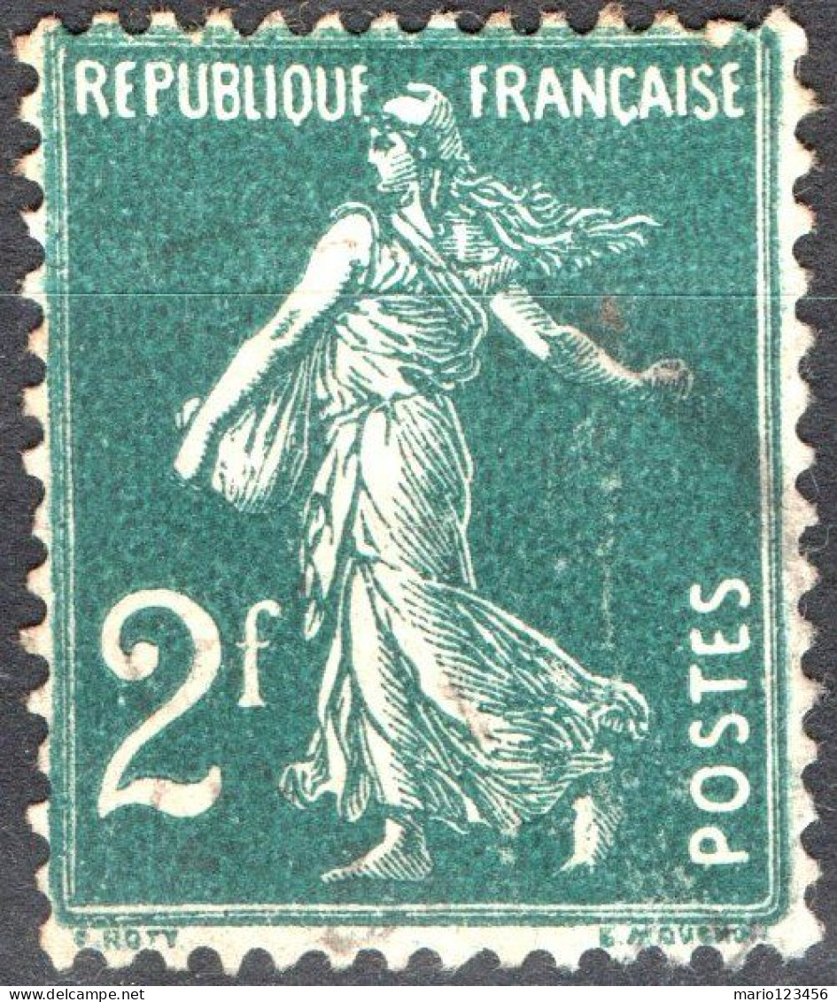 FRANCIA, FRANCE, TIPO “SEMEUSE”, 2 Fr., 1931, FRANCOBOLLI USATI Yt:FR 239, Mi:FR 272, Scott:FR 184 - 1906-38 Sower - Cameo