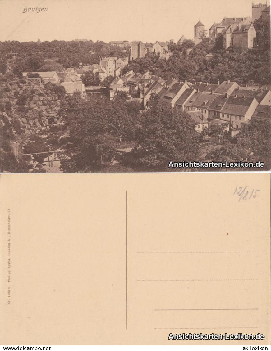 Ansichtskarte Bautzen Budyšin Panorama 1915 - Bautzen