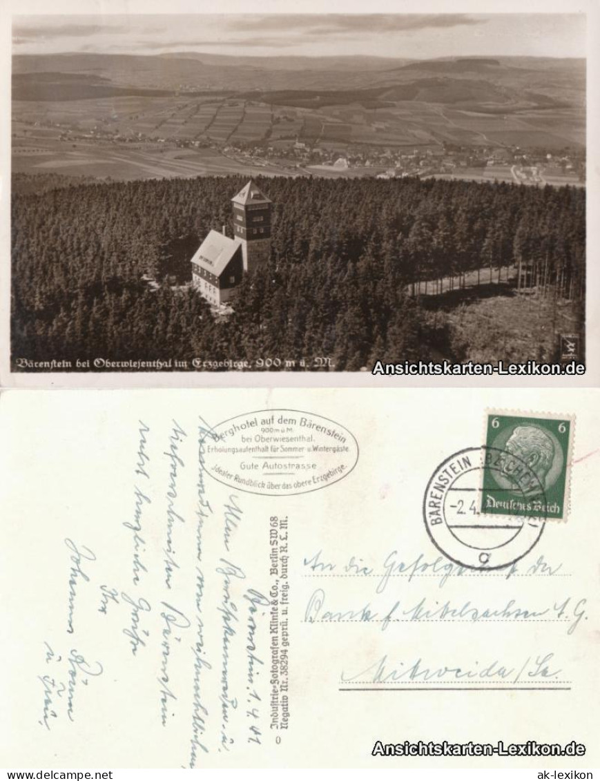 Bärenstein-Altenberg (Erzgebirge) Bärenstein Mit Berghotel - Luftbild 1941 - Bärenstein