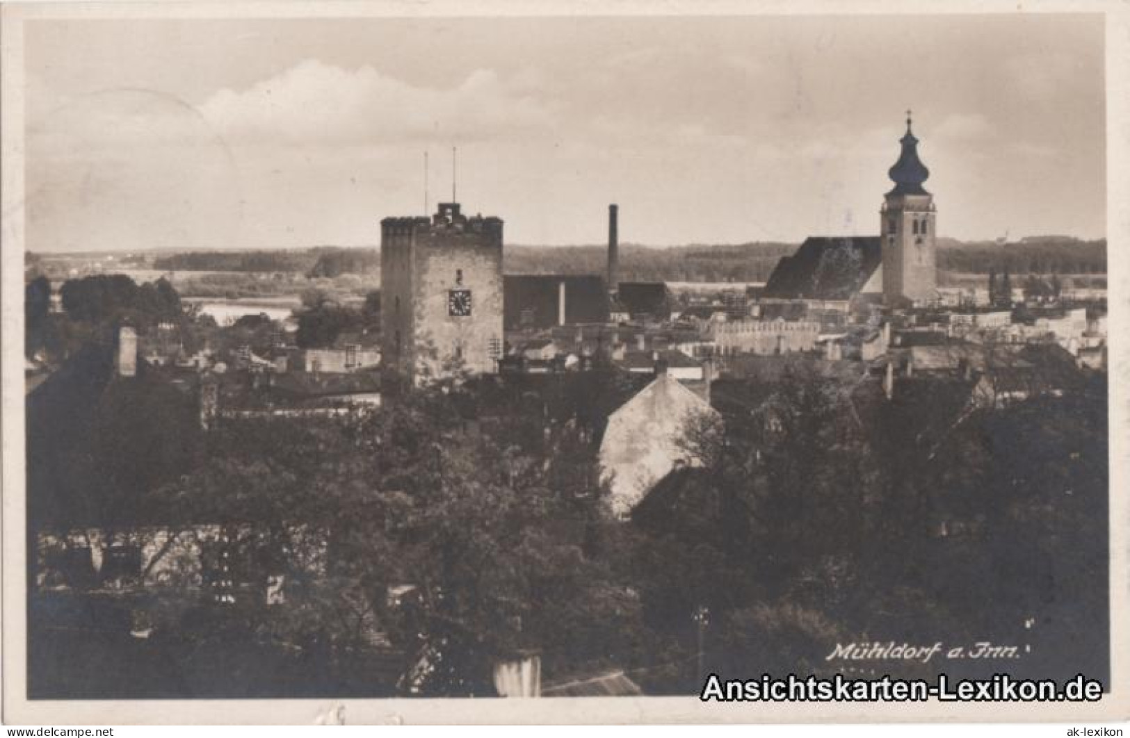 Ansichtskarte Mühldorf Am Inn Panorama 1933 - Mühldorf