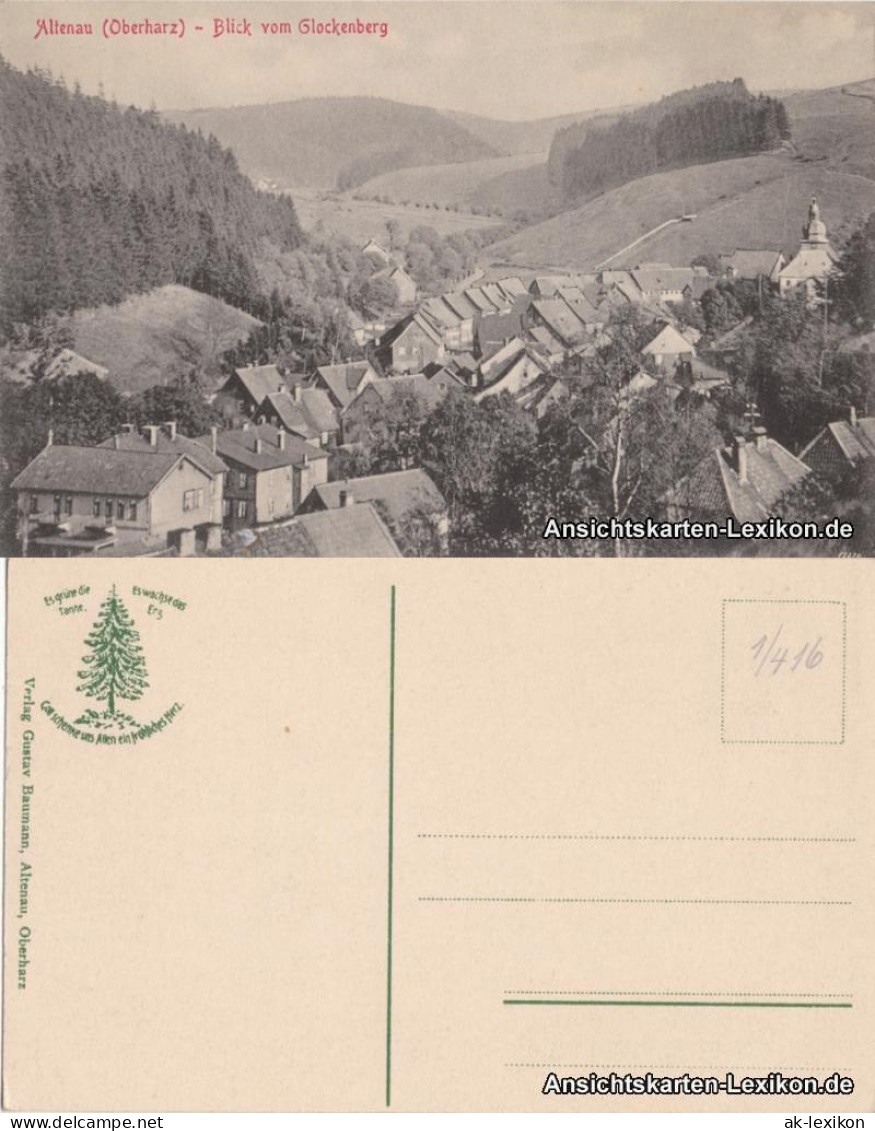 Ansichtskarte Altenau-Clausthal-Zellerfeld Blick Vom Glockenberg 1916 - Altenau