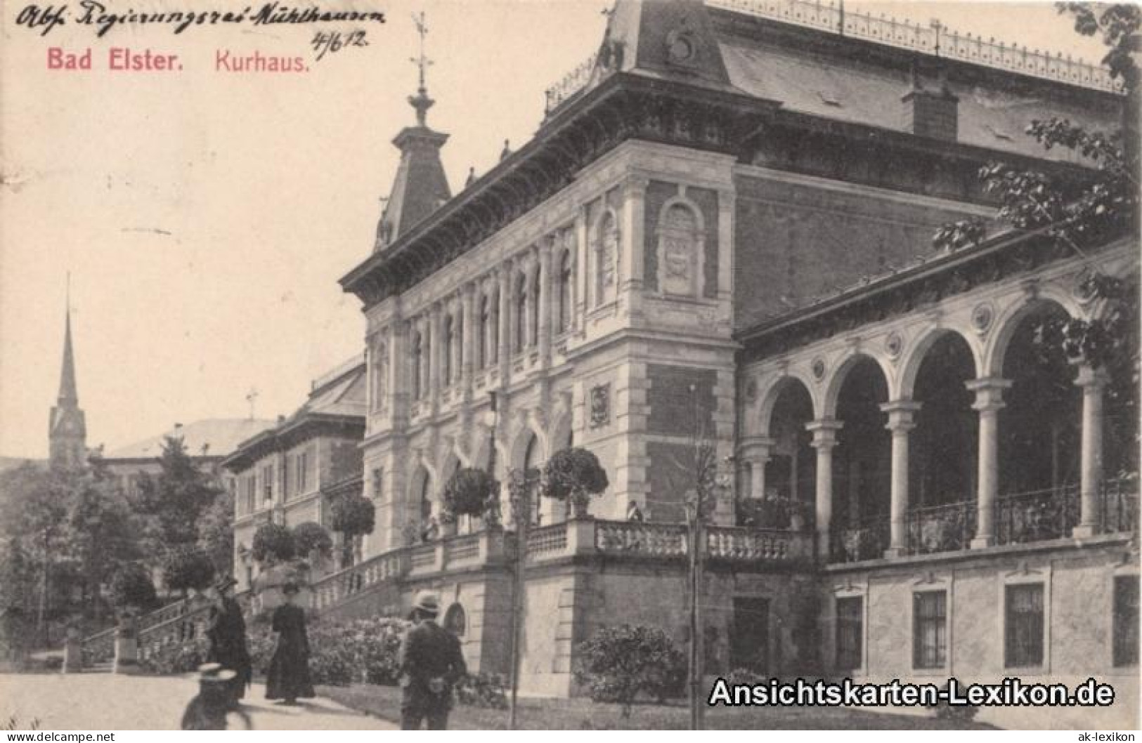 Ansichtskarte Bad Elster Kurhaus 1912 - Bad Elster