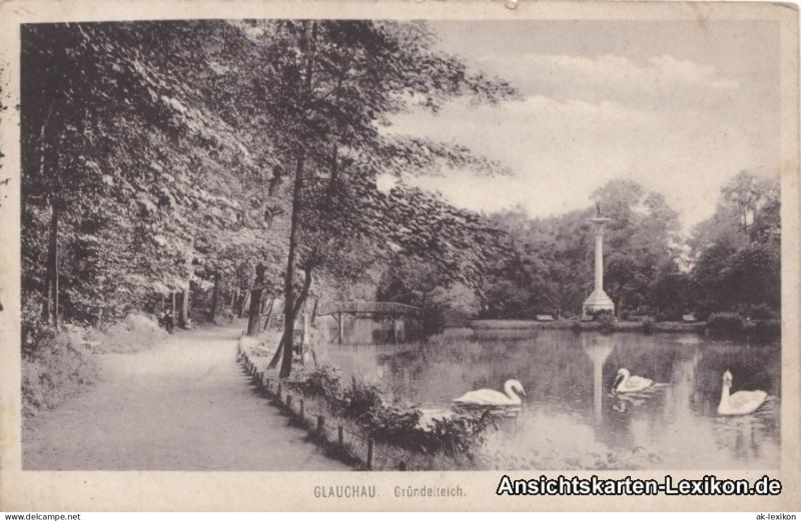 Ansichtskarte Glauchau Gründelteich 1916 - Glauchau