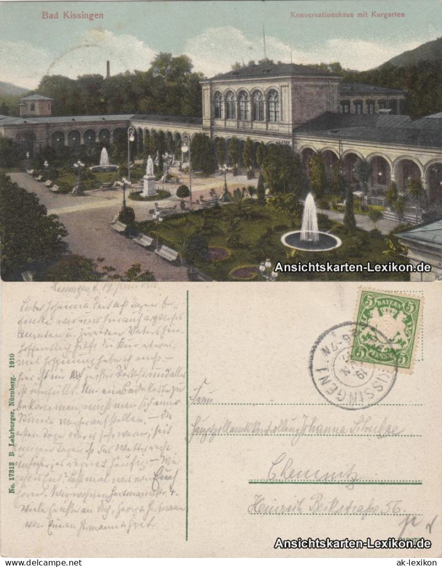 Bad Kissingen Konversationshaus Mit Kurgarten 1910 - Bad Kissingen