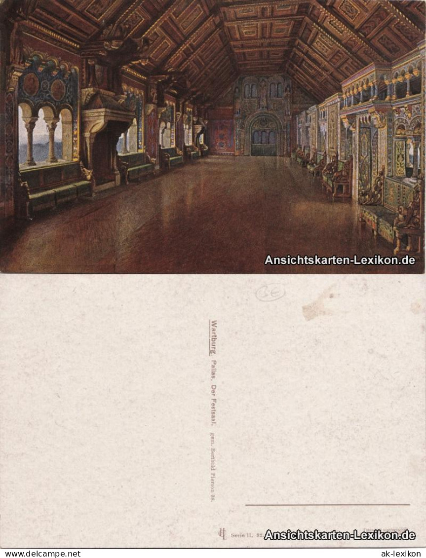 Ansichtskarte Eisenach Wartburg - Der Festsaal 1918 - Eisenach