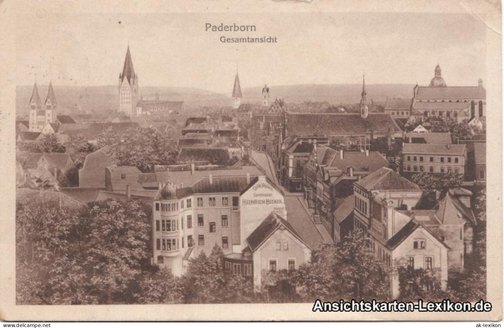Ansichtskarte Stukenbrock Gesamtansicht Mit Cafe Palais 1917 - Paderborn