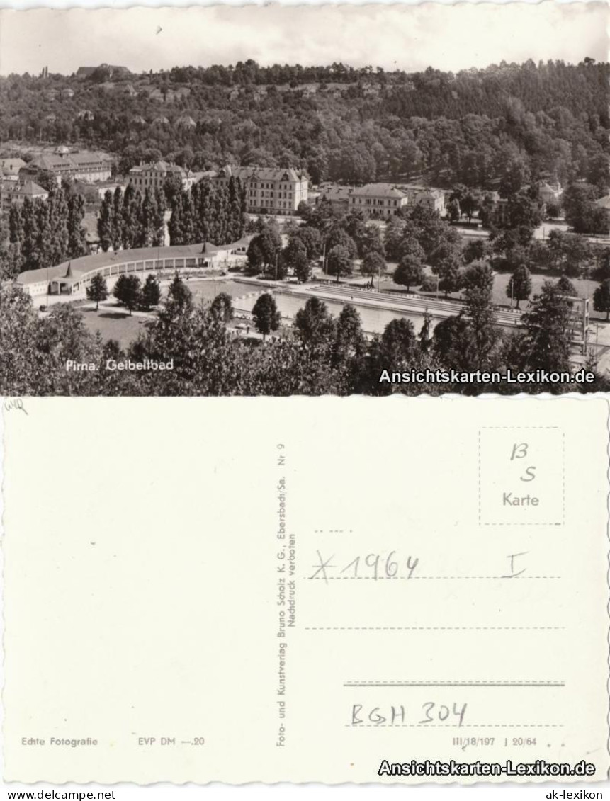 Ansichtskarte Pirna Geibeltbad - Foto AK 1964 - Pirna