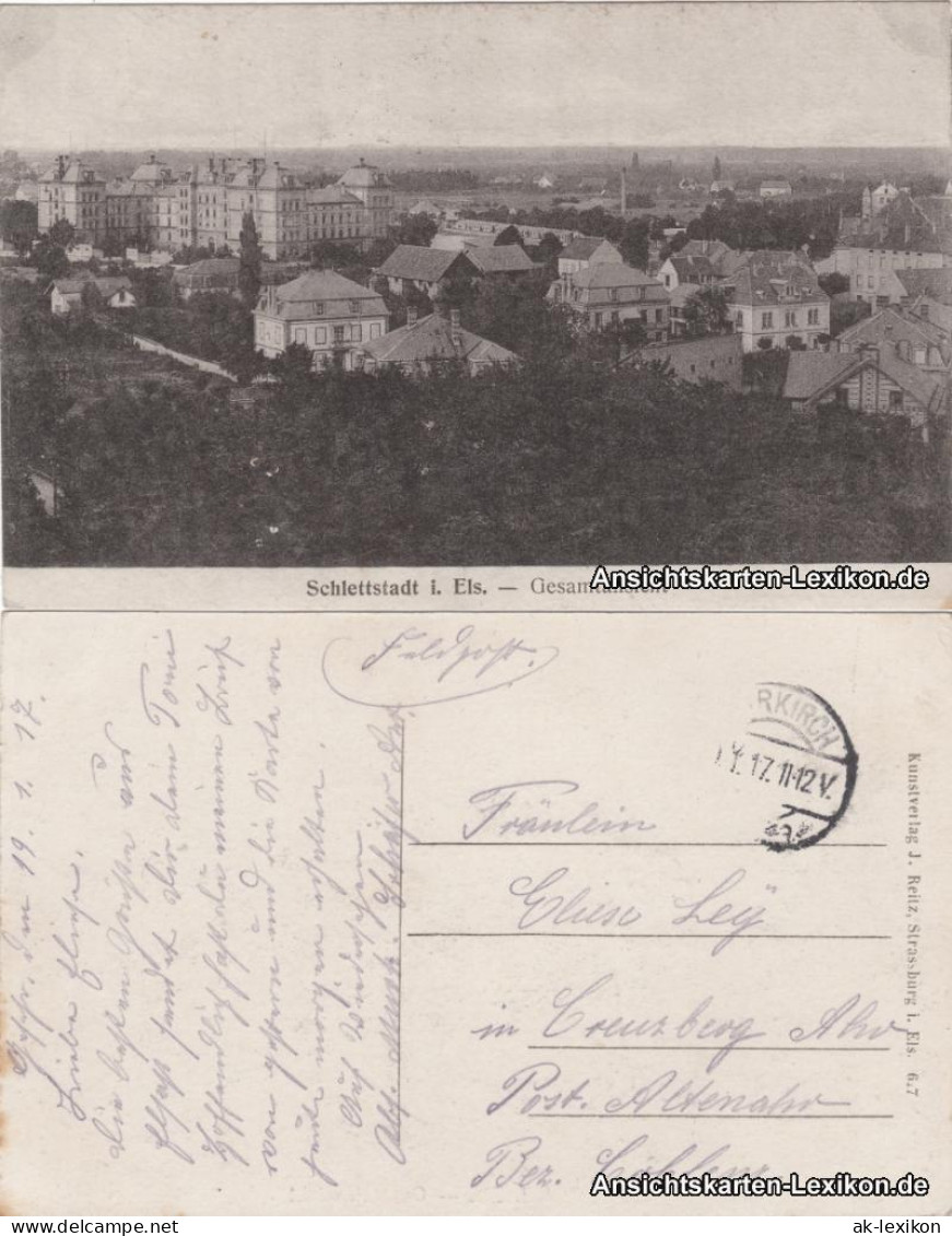 CPA Schlettstadt Sélestat Gesamtansicht 1917 - Selestat