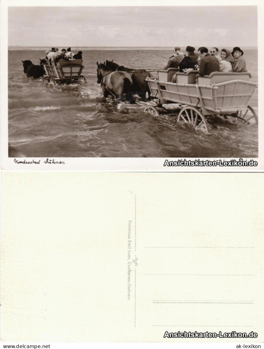 Ansichtskarte Duhnen-Cuxhaven Wattenfahrt Durch Den Priel 1940 - Cuxhaven