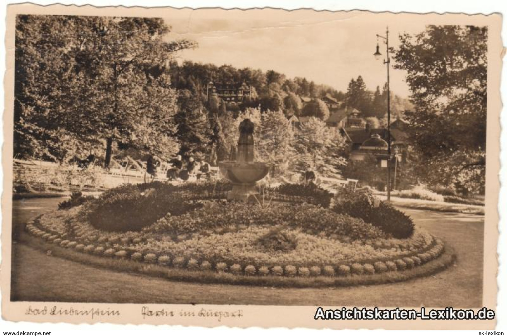 Ansichtskarte Bad Liebenstein Partie Im Kurpark 1936 - Bad Liebenstein