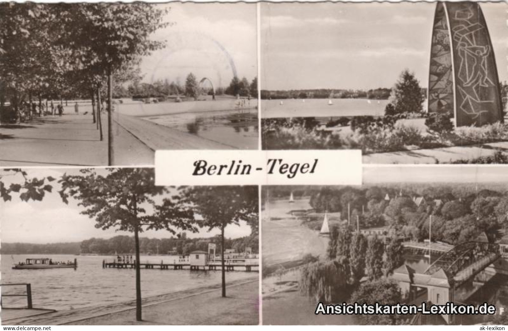 Ansichtskarte Tegel-Berlin 4 Bild Ak Ua Brücke 1960 - Tegel