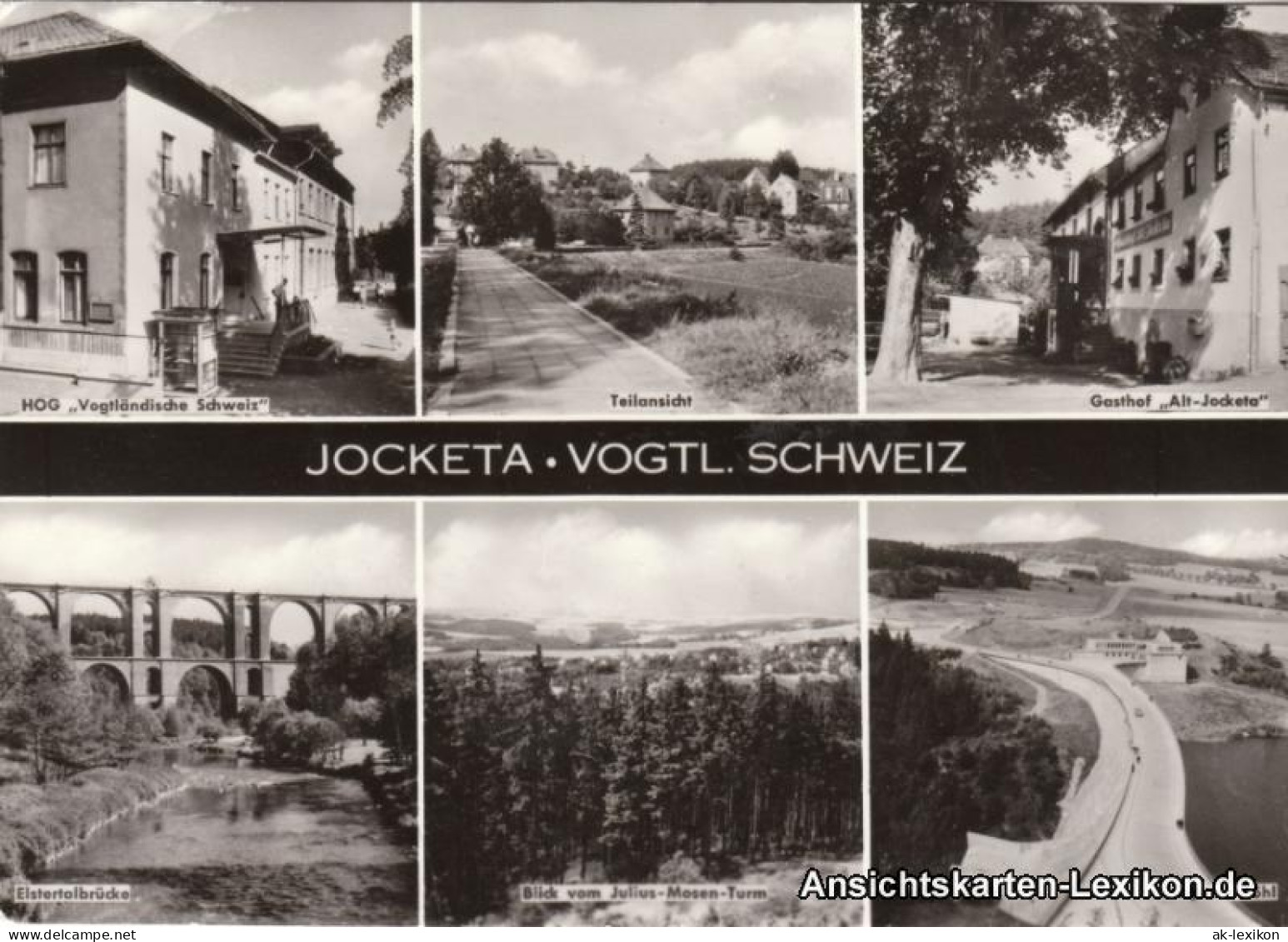 Jocketa-Pöhl Mehrbild AK Ua HOG &#34;Vogtländische Schweiz&#34; 1974 - Poehl