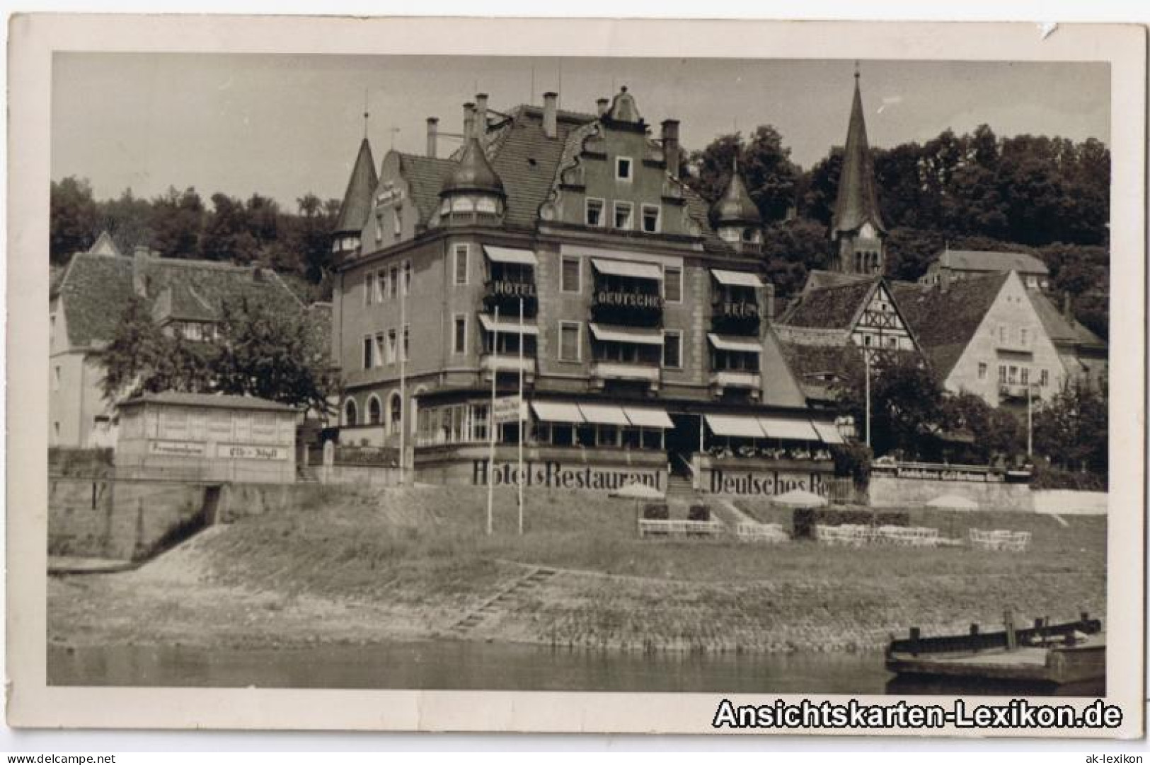 Ansichtskarte Wehlen Hotel Deutsches Reich 1938 - Wehlen