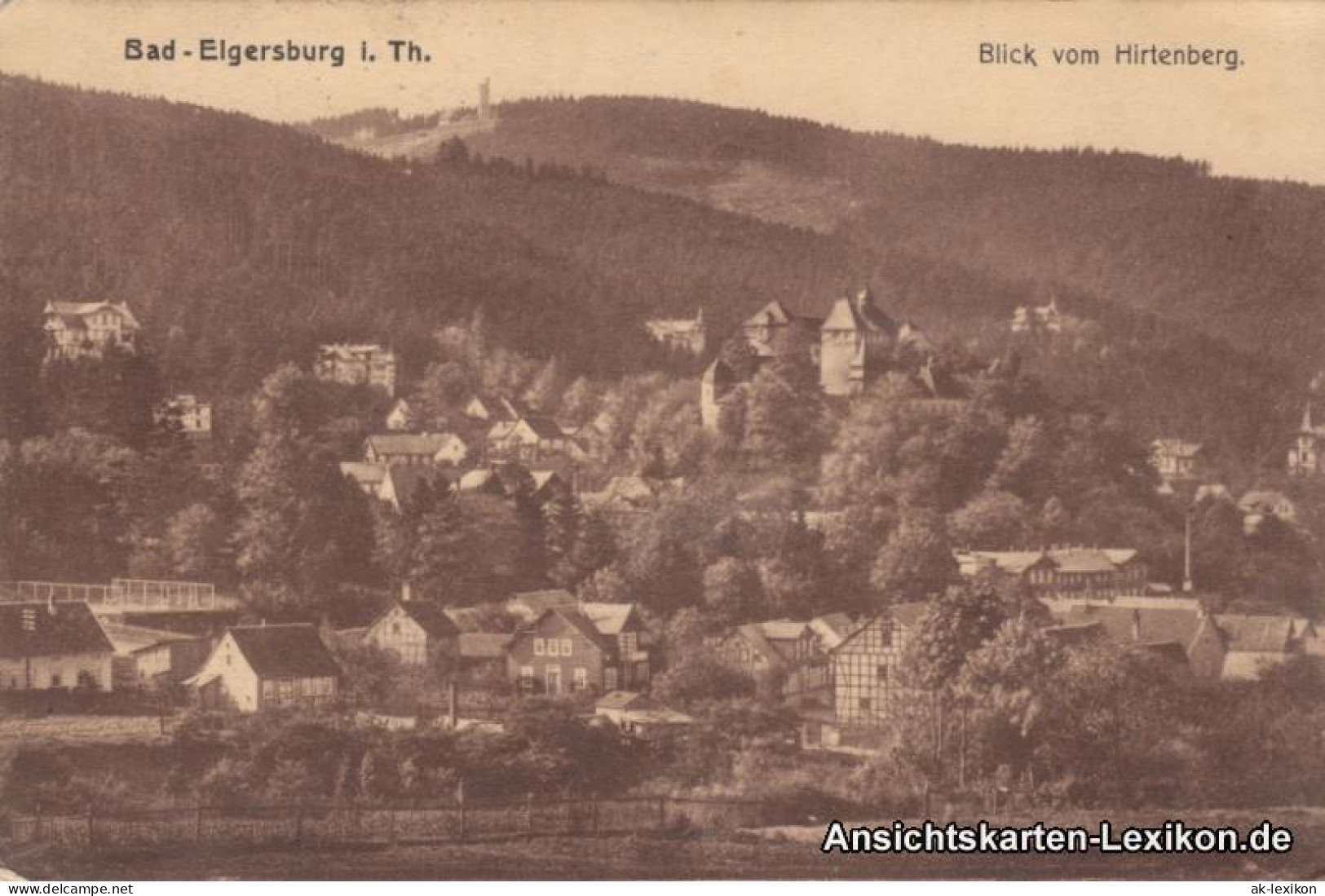 Ansichtskarte Elgersburg Blick Vom Hirtenberg 1916 - Elgersburg