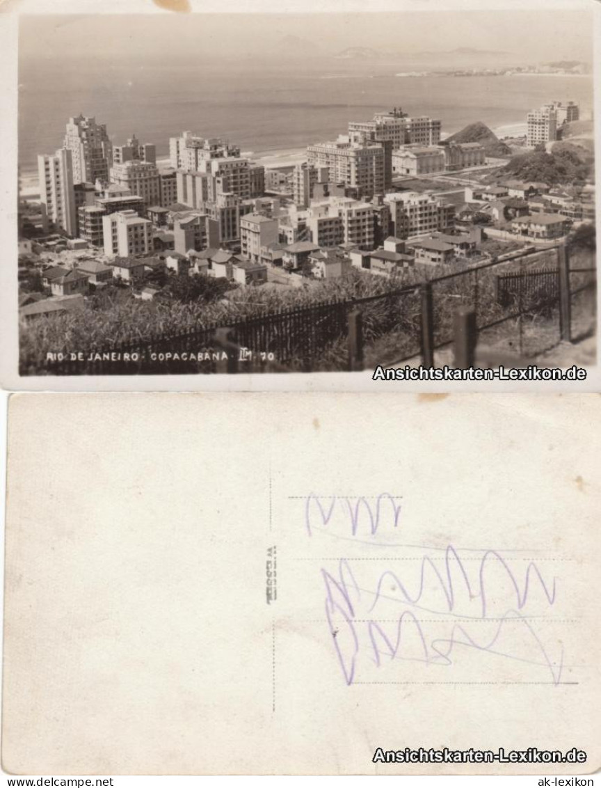 Postcard Rio De Janeiro Copacabana - Foto AK 1930 - Rio De Janeiro