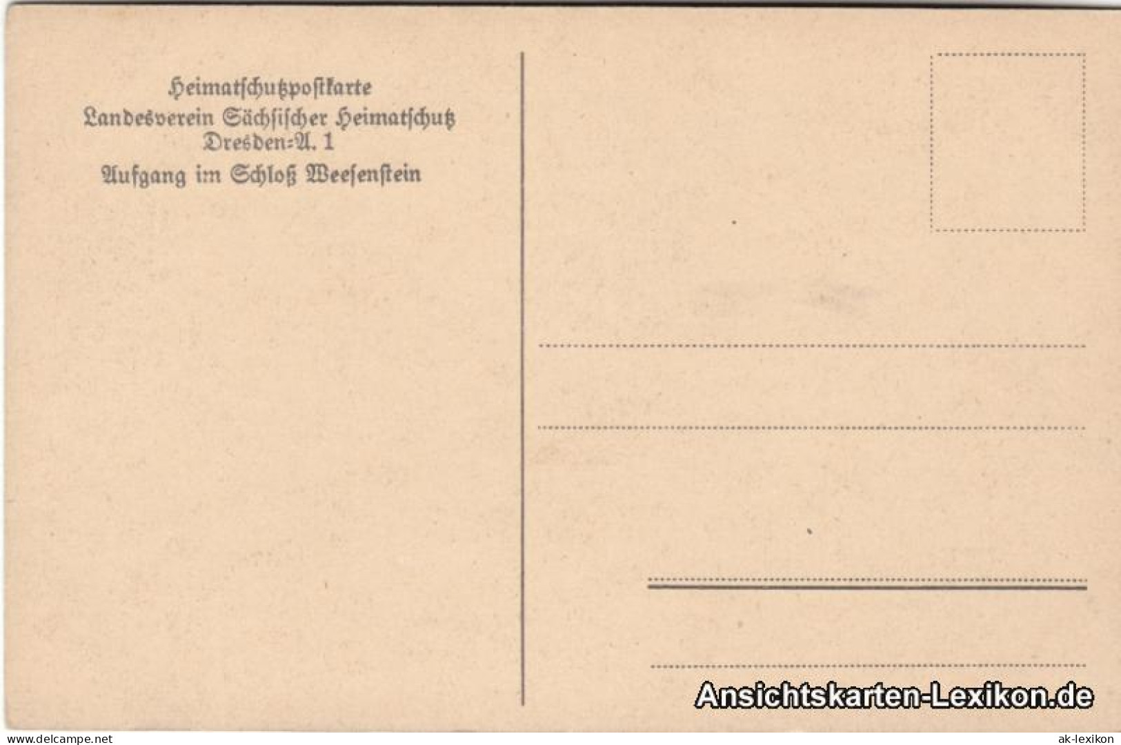 Ansichtskarte Weesenstein (Müglitz) Aufgang Im Schloß Weesenstein 1922 - Weesenstein A. D. Mueglitz