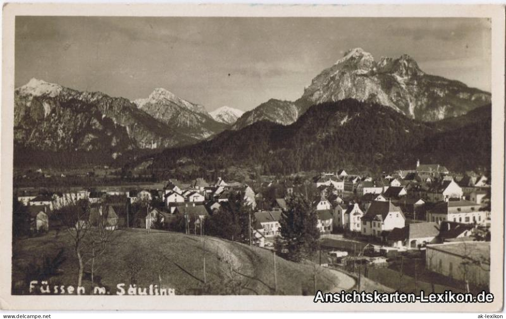 Ansichtskarte Füssen Totalansicht - Foto AK 1930 - Fuessen