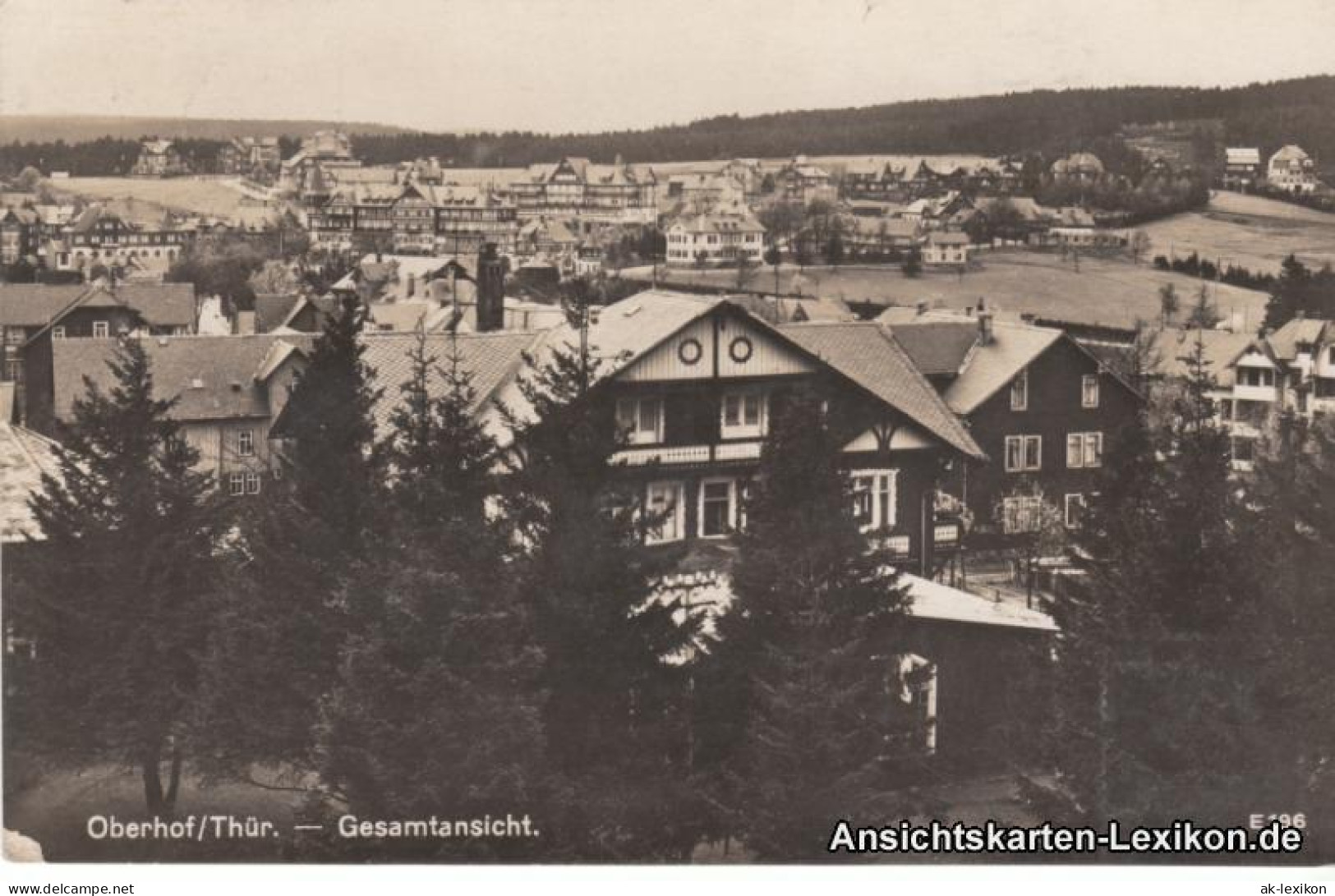 Ansichtskarte Oberhof (Thüringen) Gesamtansicht 1929  - Oberhof