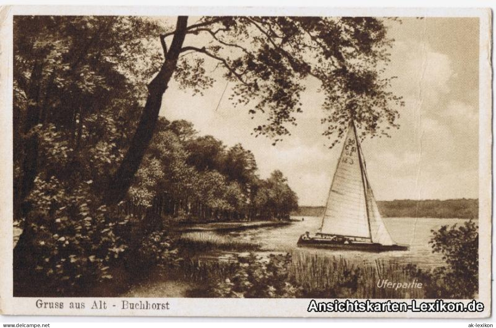 Ansichtskarte Altbuchhorst-Grünheide (Mark) Uferpartie 1936 - Gruenheide