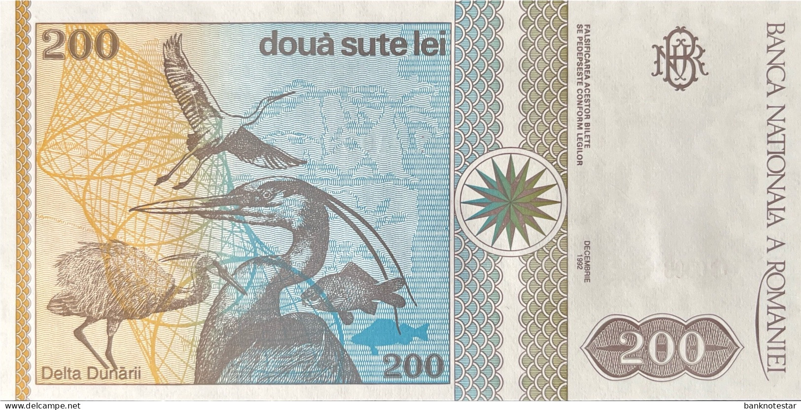 Romania 200 Lei, P-100 (December 1992) - UNC - Roemenië