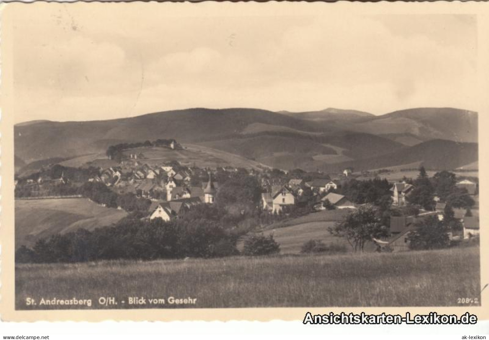 Ansichtskarte Sankt Andreasberg-Braunlage Totalansicht 1942  - St. Andreasberg