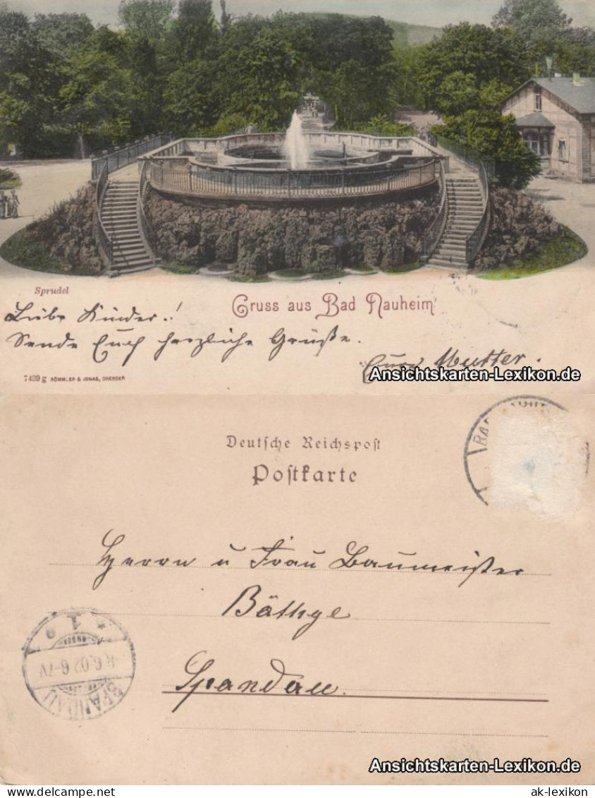 Ansichtskarte Bad Nauheim Partie Am Sprudel 1902  - Bad Nauheim