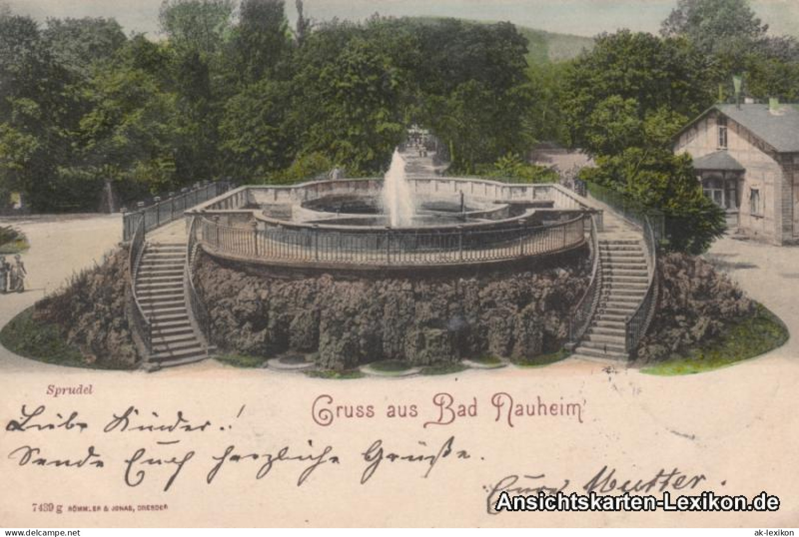 Ansichtskarte Bad Nauheim Partie Am Sprudel 1902  - Bad Nauheim