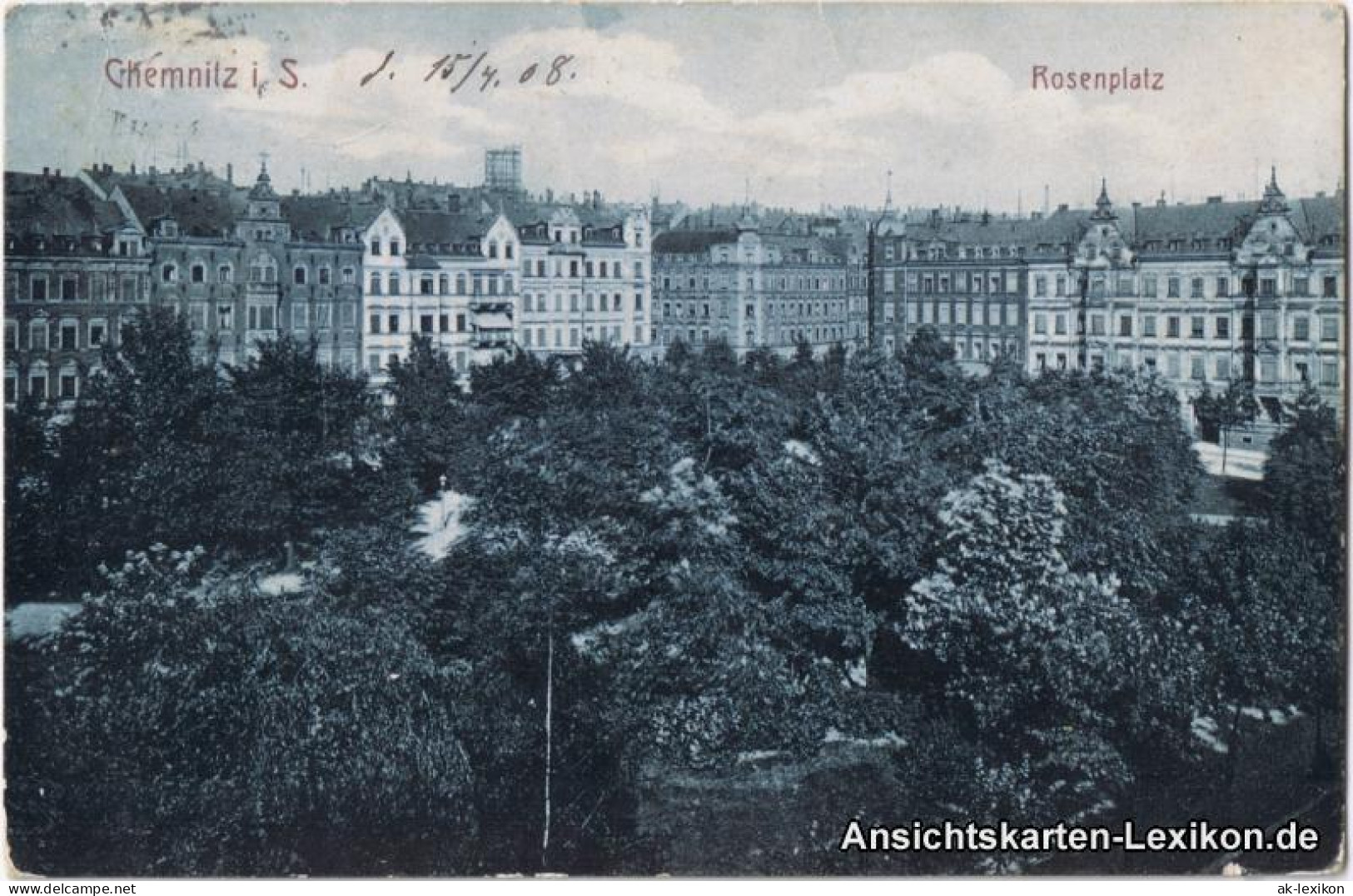 Ansichtskarte Chemnitz Rosenplatz 1908 - Chemnitz