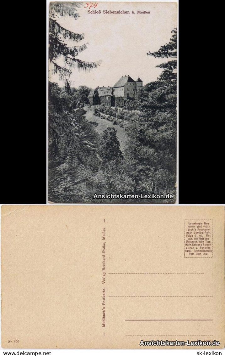 Ansichtskarte Meißen Schloß Siebeneichen 1926 - Meissen