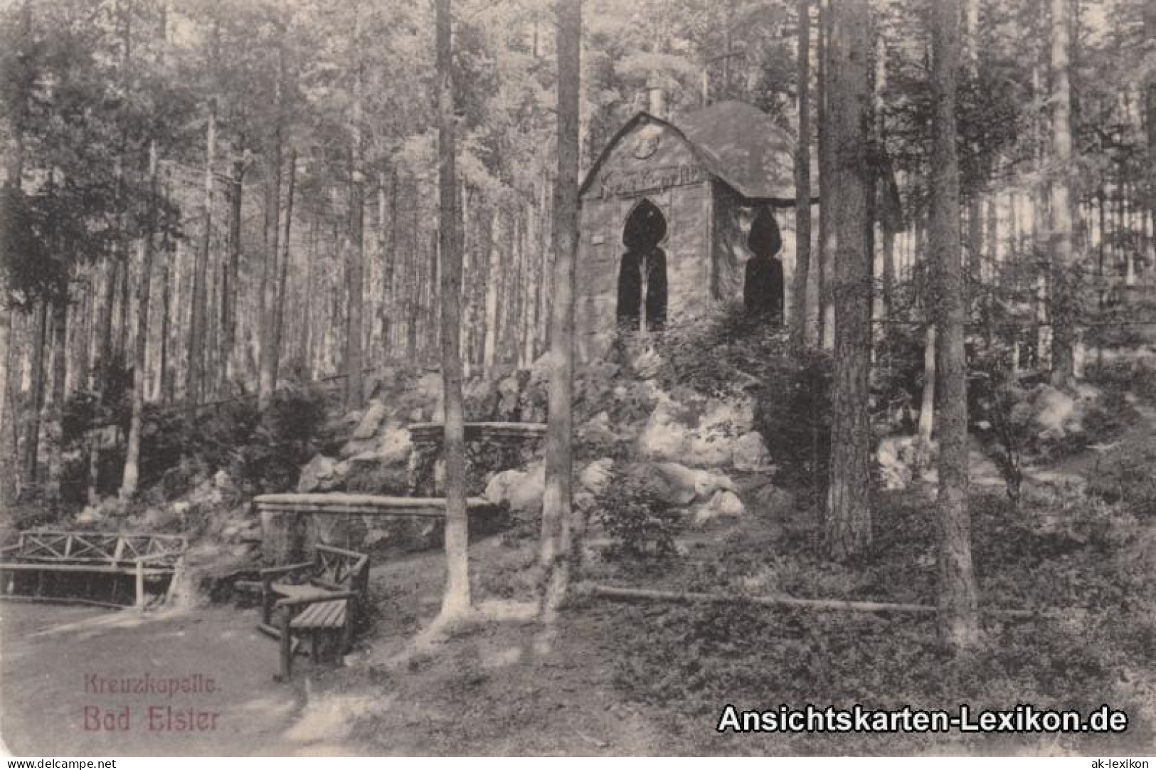 Ansichtskarte Bad Elster Kreuzkapelle 1907 - Bad Elster