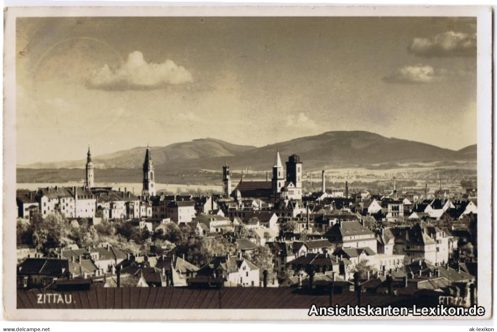 Ansichtskarte Zittau Totalansicht 1937 - Zittau