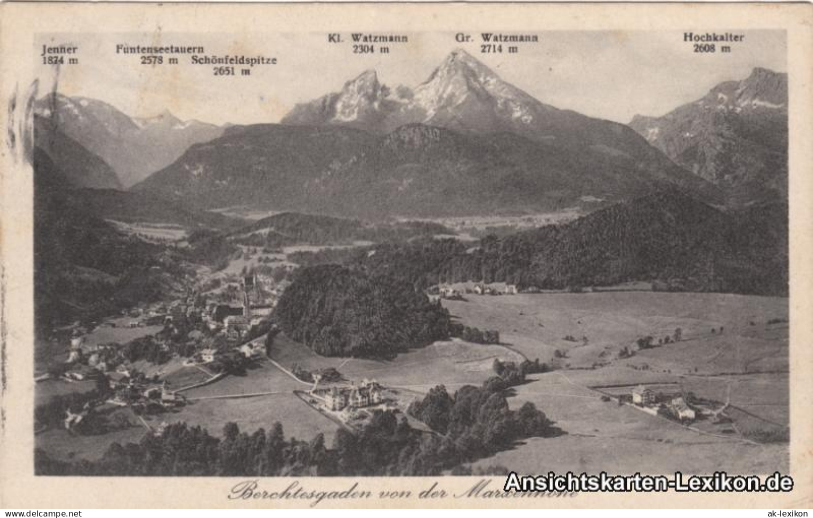 Ansichtskarte Berchtesgaden Von Der Marxhöhe 1925 - Berchtesgaden