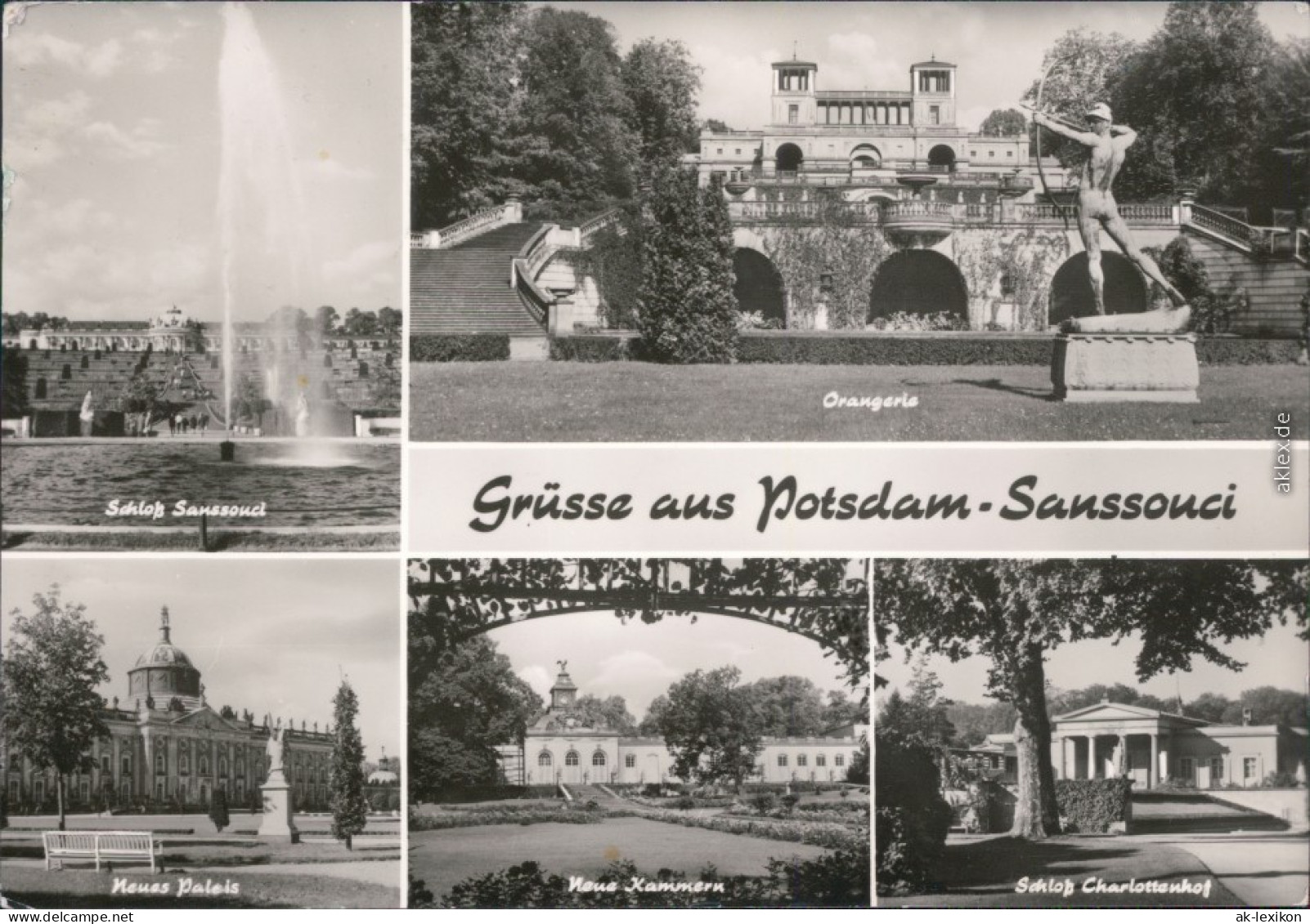 Potsdam Schloß Sanssouci Fontäne,Orangerie,N-Palais,Kammern,Charlottenhof 1977 - Potsdam