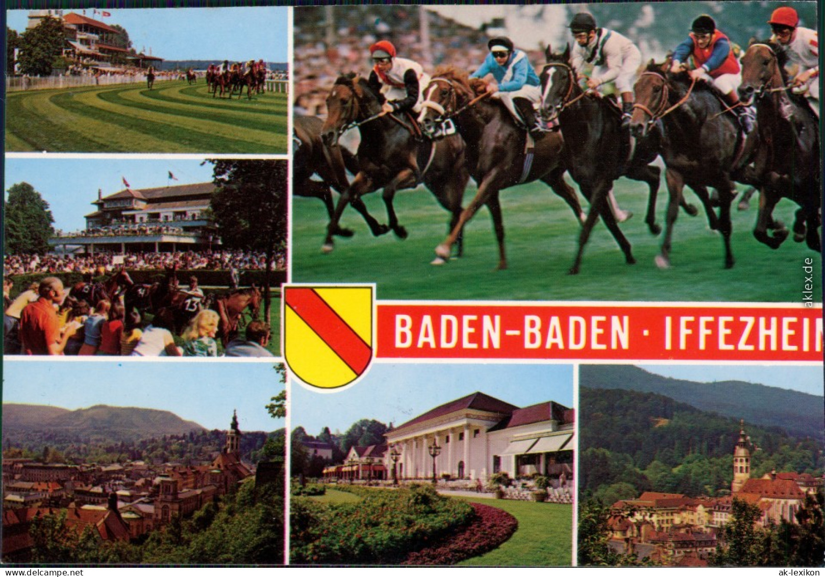 Ansichtskarte Iffezheim Pferderennbahn (Iffezheim) Und Panorama-Ansichten 1977 - Baden-Baden