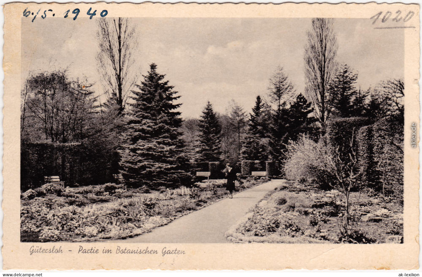 Ansichtskarte Gütersloh Partie Im Botansichen Garten 1940 - Guetersloh