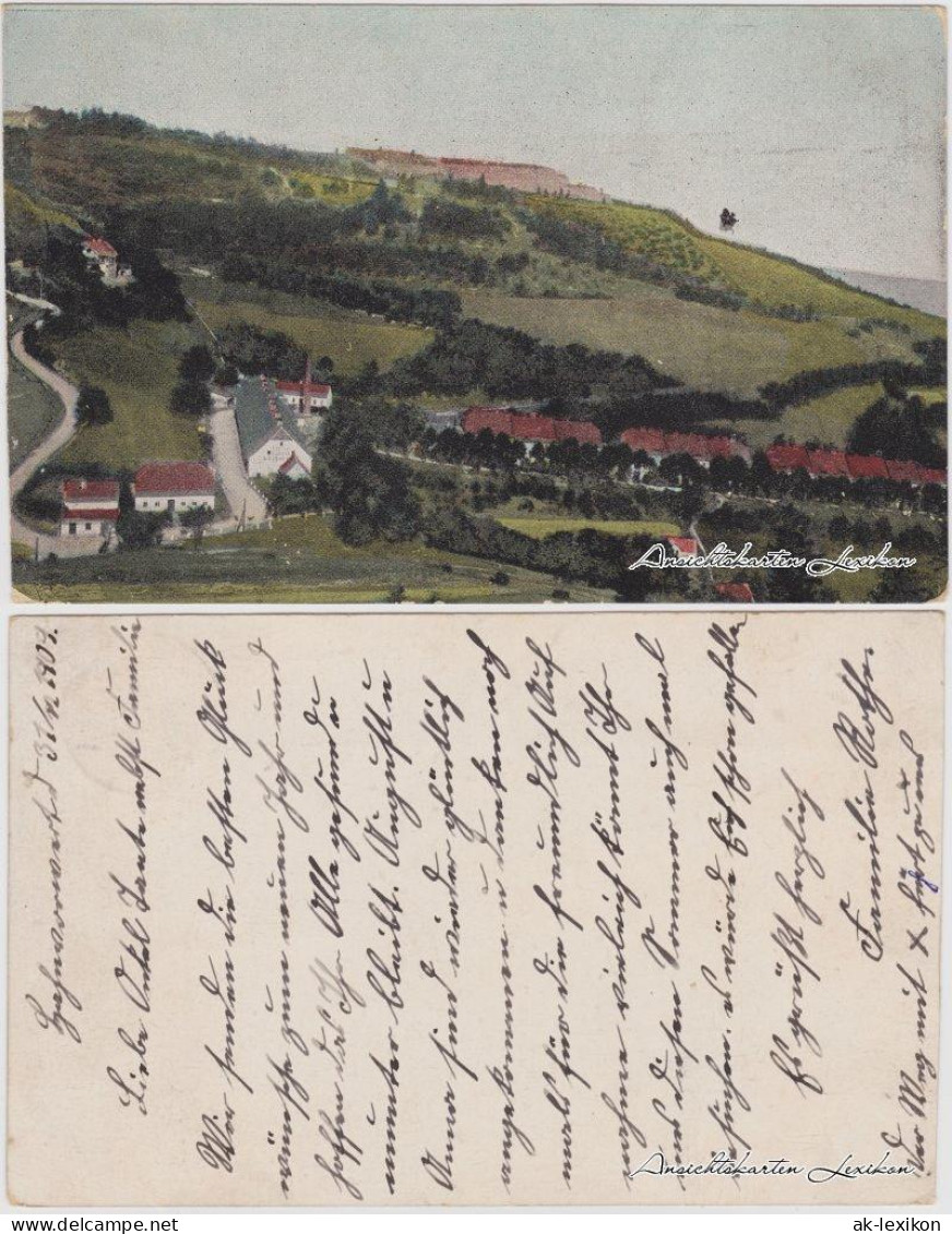 Ansichtskarte  Ortsansicht Mit Hügel Und Straßenzug 1909 - A Identifier