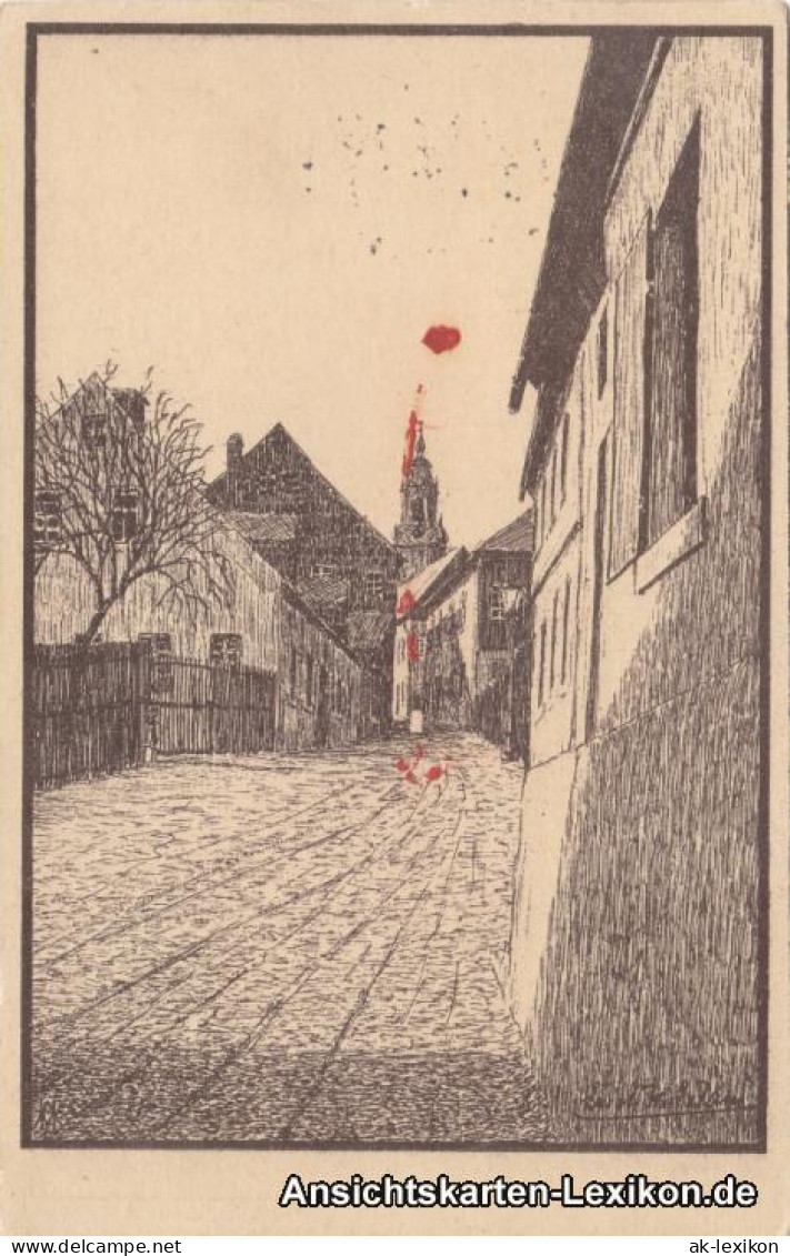 Ansichtskarte Schneeberg (Erzgebirge) Partie In... - Künstler AK 1925 - Schneeberg