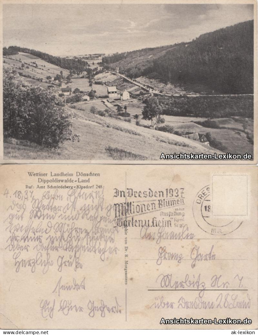 Ansichtskarte Dönschten-Dippoldiswalde Wettiner Landheim Dönschten 1937 - Schmiedeberg (Erzgeb.)