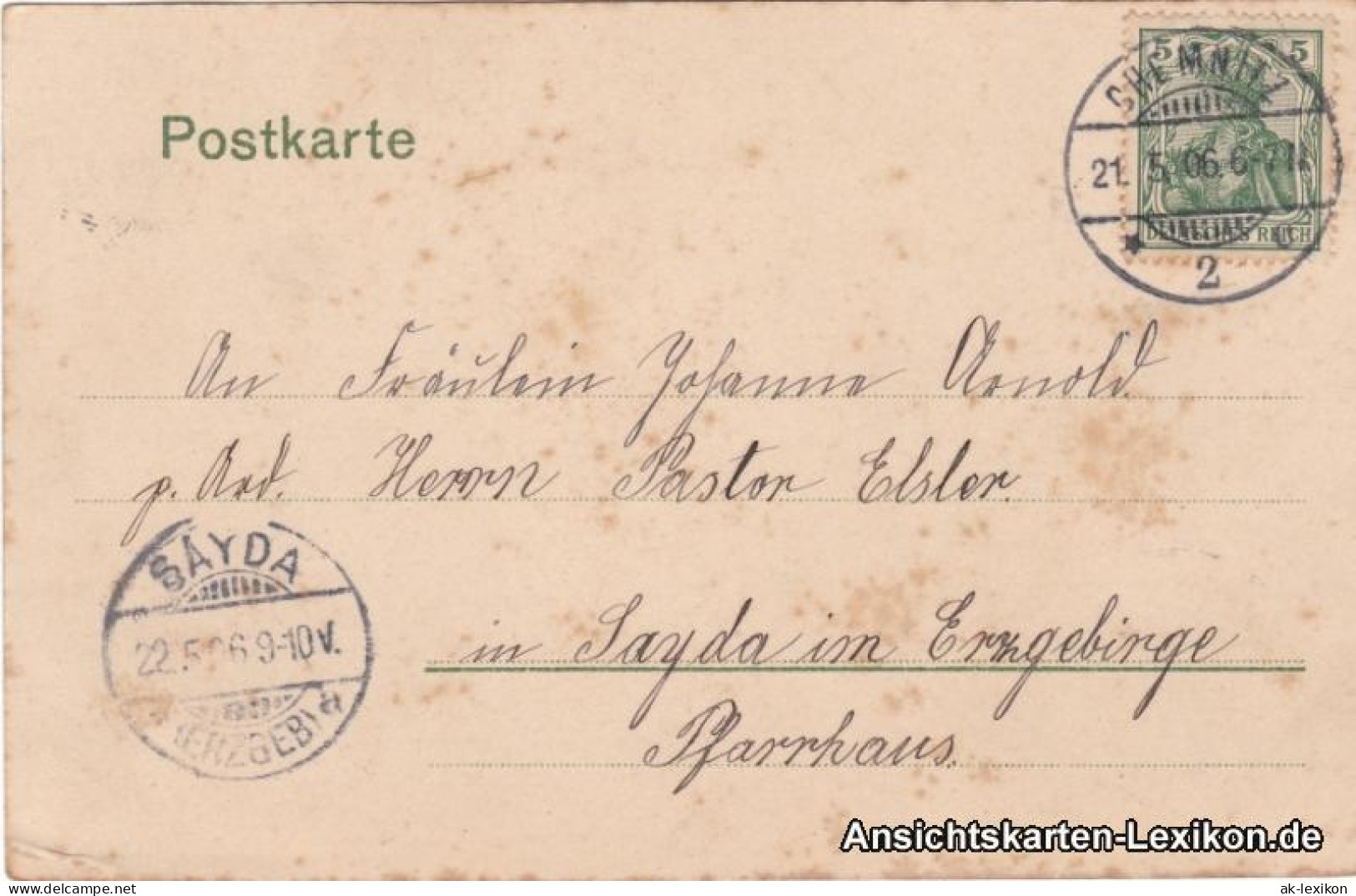 Ansichtskarte Chemnitz Partie Am Schloßteich - Anlegestelle 1906 - Chemnitz