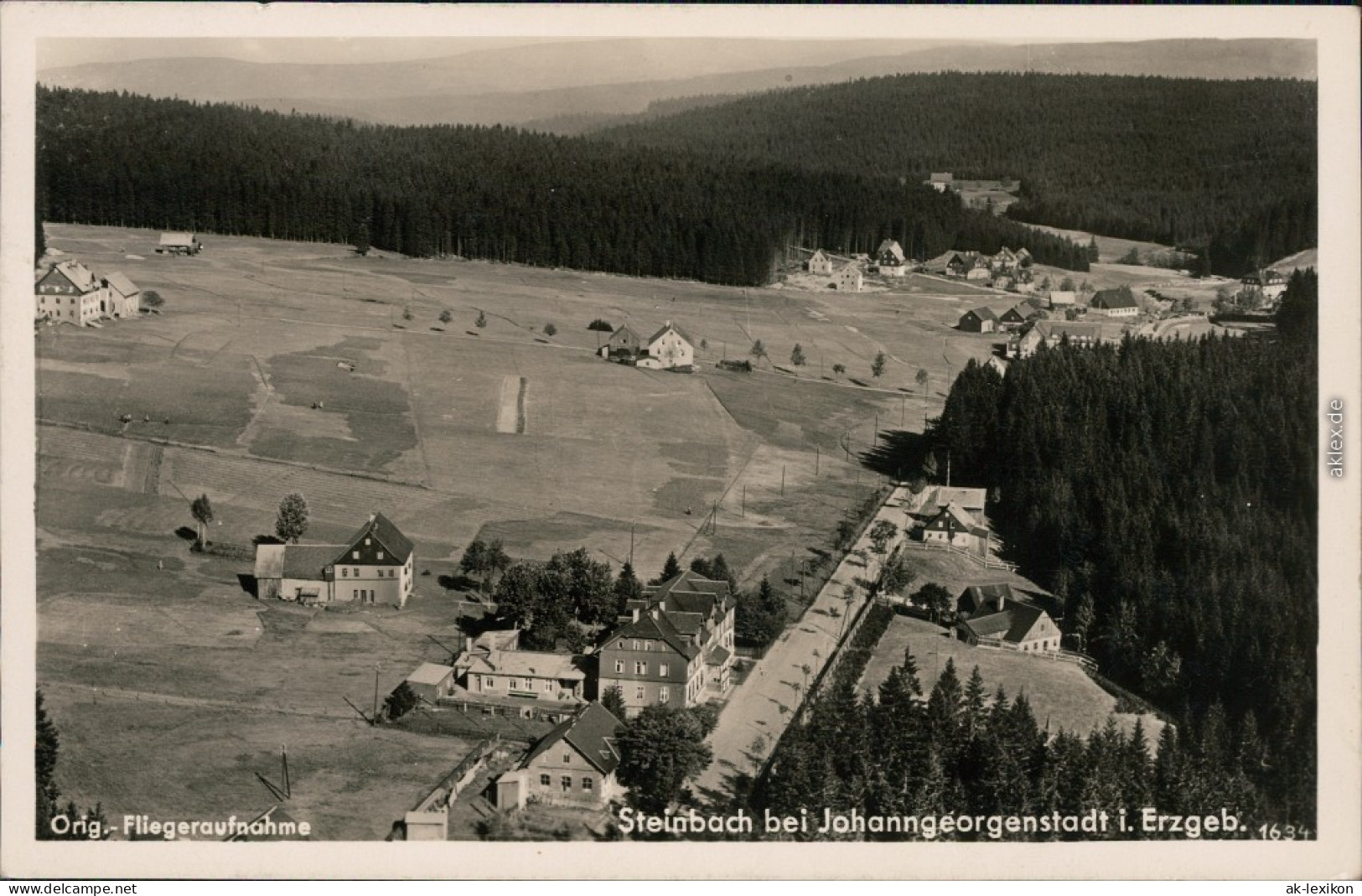 Steinbach-Johanngeorgenstadt Luftbild, Orig. - Fliegeraufnahme 1942 - Johanngeorgenstadt