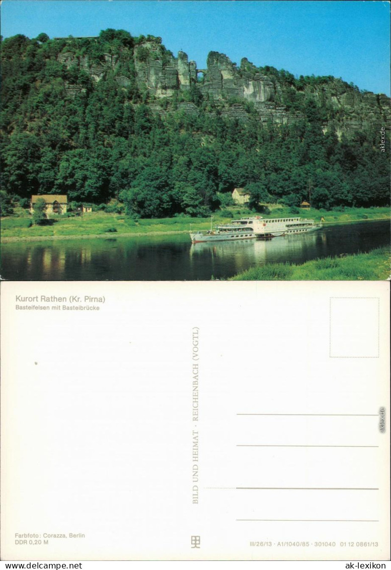 Rathen Basteifelsen (Sächsische Schweiz) Mit Basteibrücke Vv 1985 - Rathen