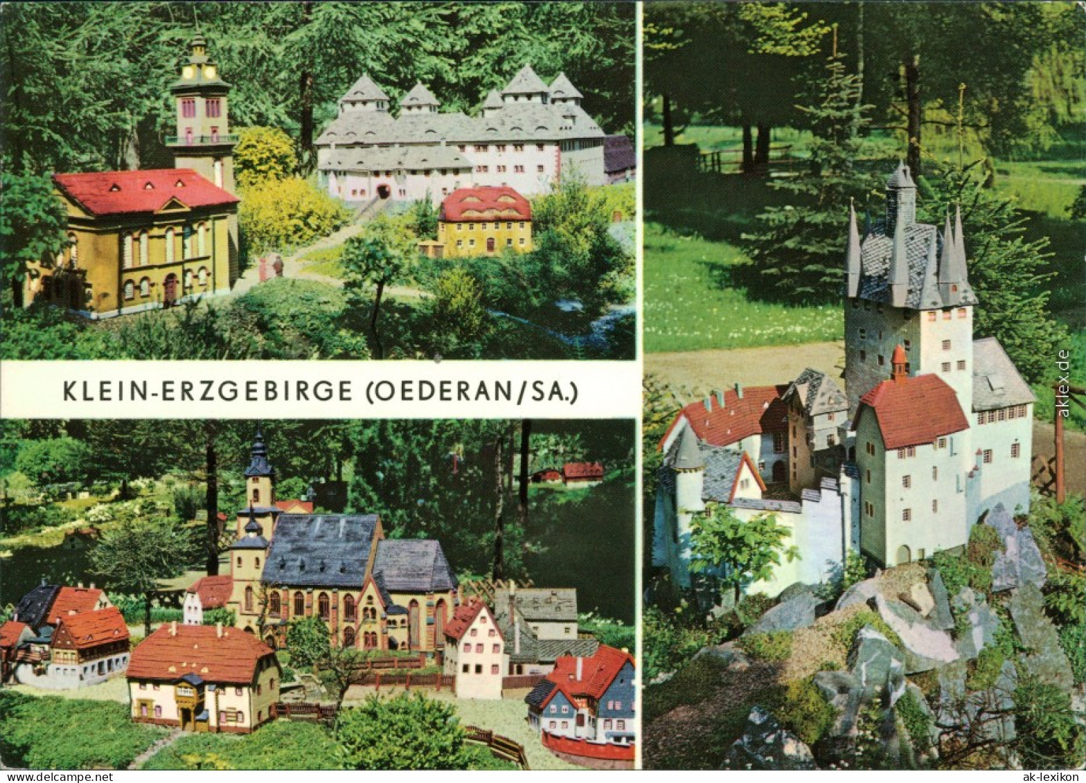 Oederan Miniaturpark Klein-Erzgebirge Ansichtskarte 1977 - Oederan