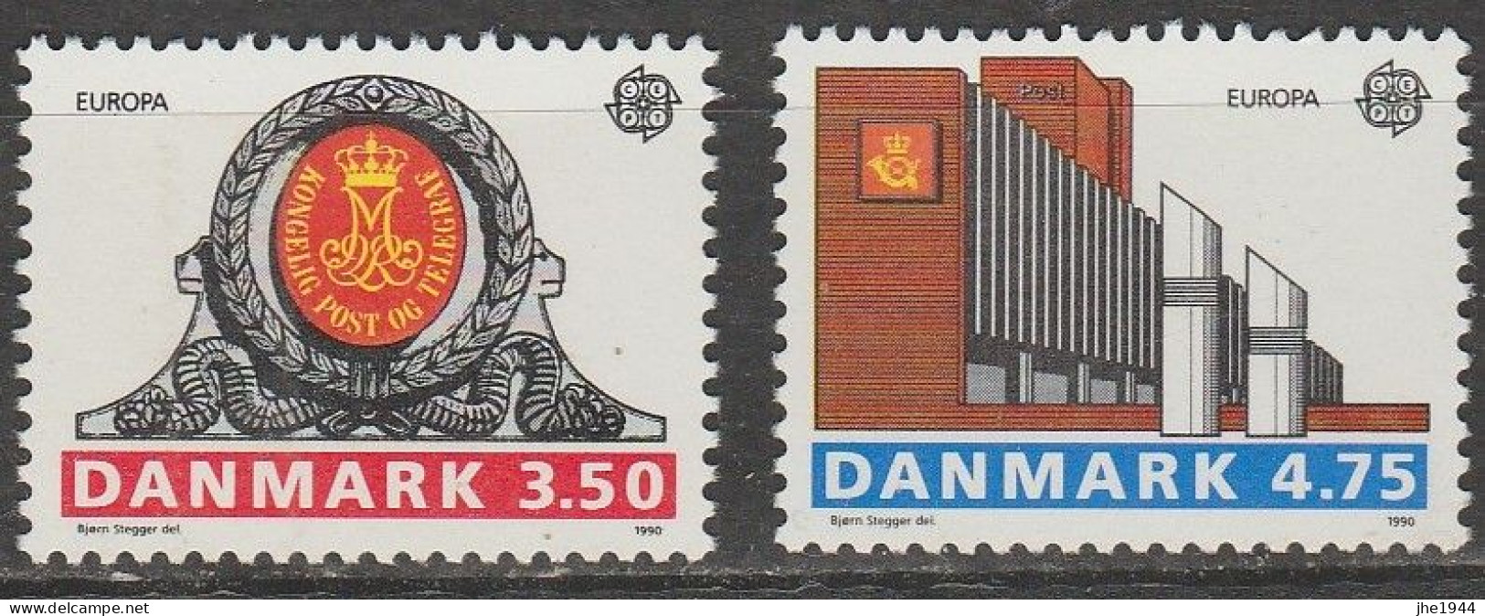 Danemark Europa 1990 N° 078/ 979 Ets Postaux - 1990