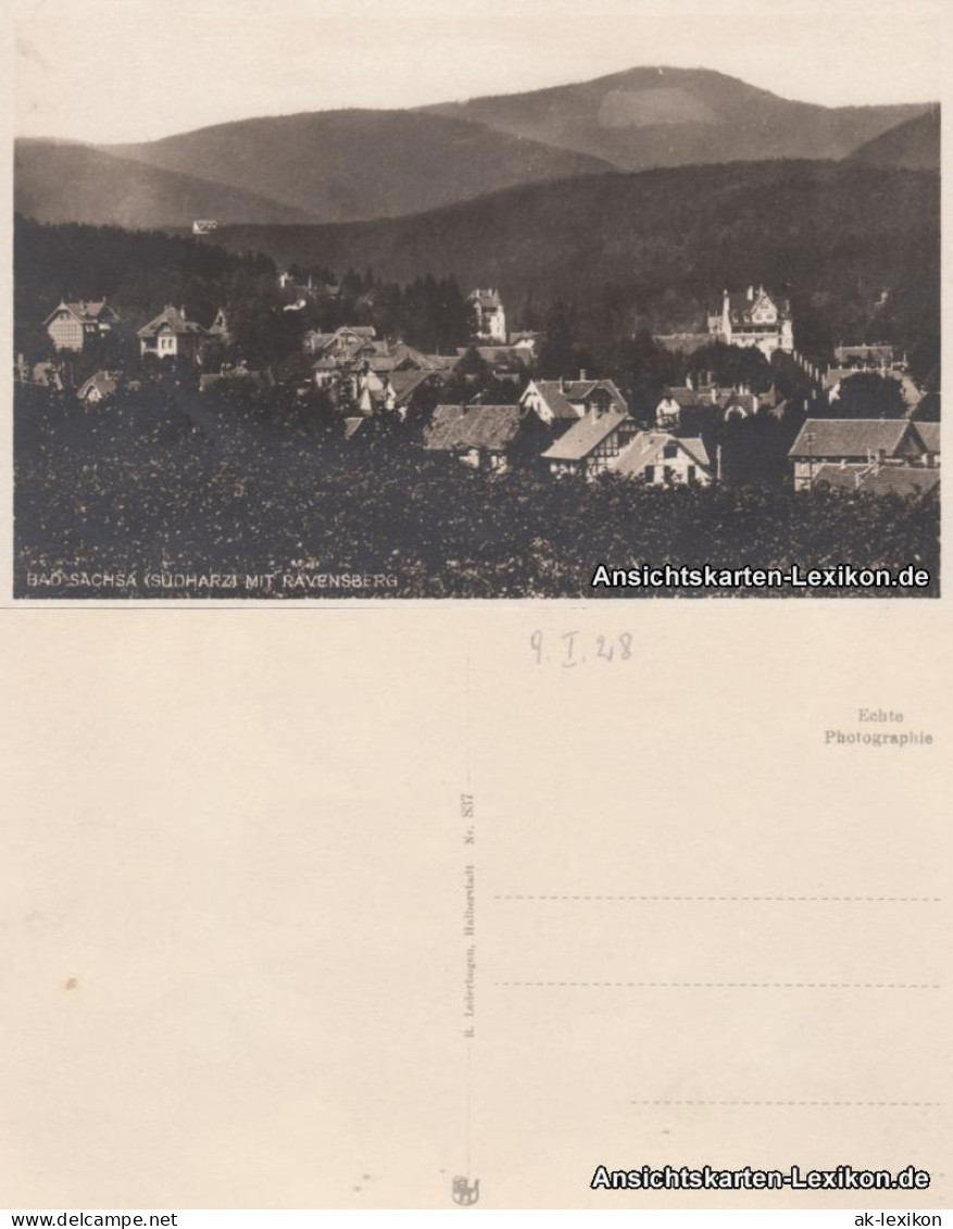 Ansichtskarte Bad Sachsa Panorama - Foto AK 1928 - Bad Sachsa