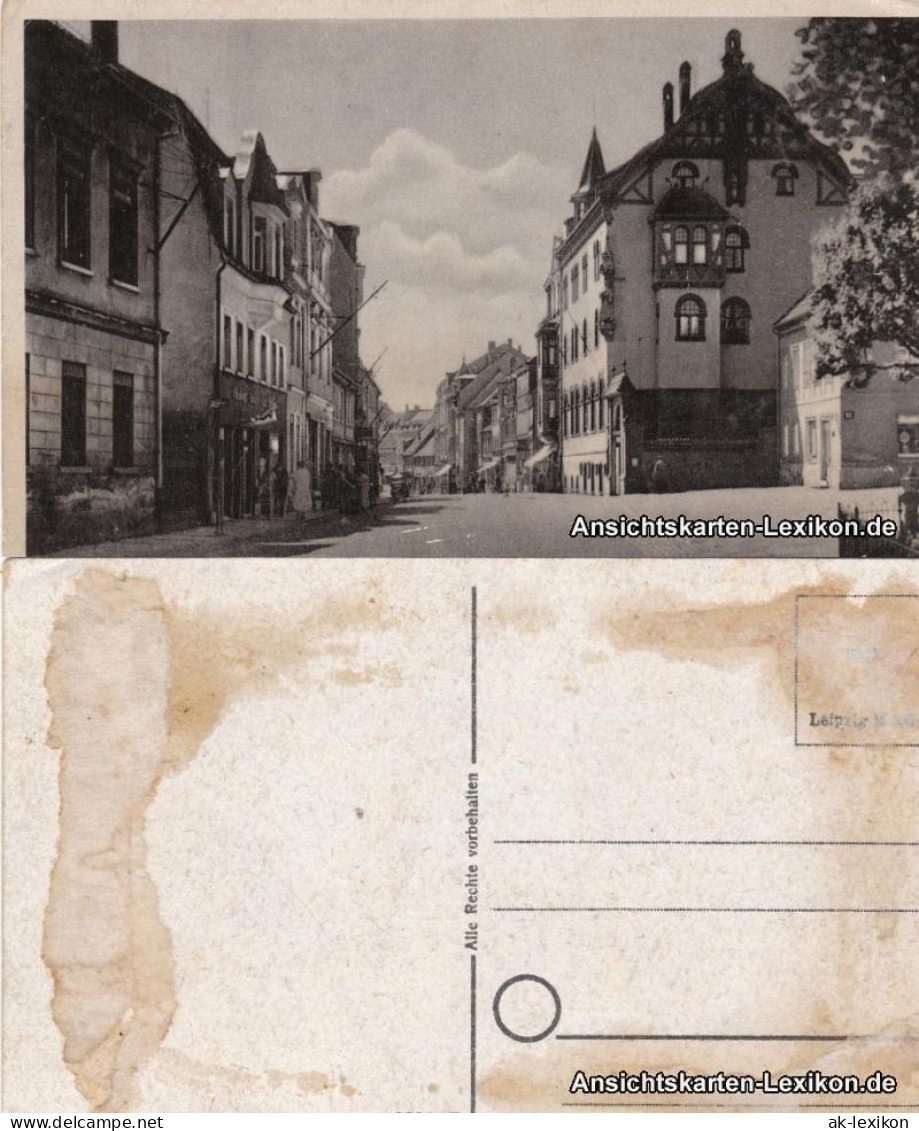 Ansichtskarte Crimmitschau Leipziger-Straße Mit Lutherhof 1943 - Crimmitschau