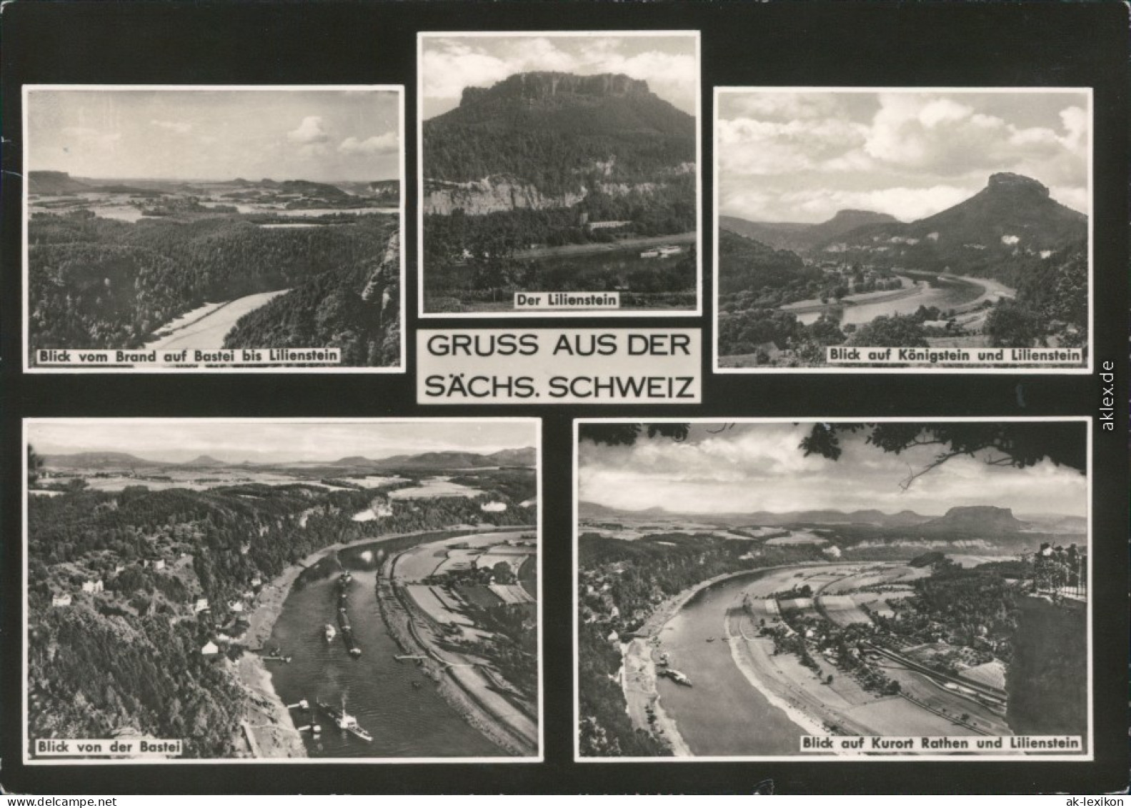 Rathen Blick Auf Den Lilienstein, Rathen - Panorama-Ansichen 1966 - Bad Schandau