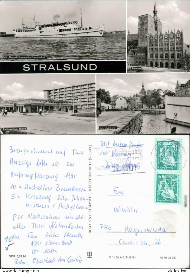 Stralsund MS "DSF", Rathaus, Kedingshäger Straße, Am Querkanal 1981  - Stralsund