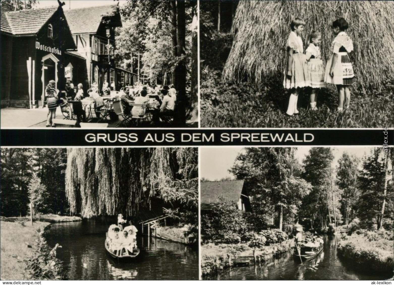 Lübbenau (Spreewald) Lubnjow 4 Bild: Gasthaus, Kinder Und Kähne 1971  - Luebbenau