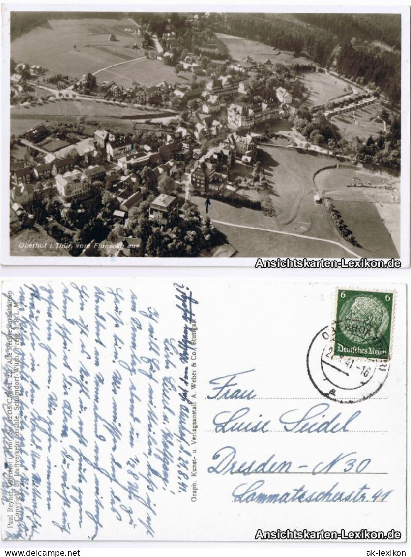 Ansichtskarte Oberhof (Thüringen) Luftbild 1941 - Oberhof