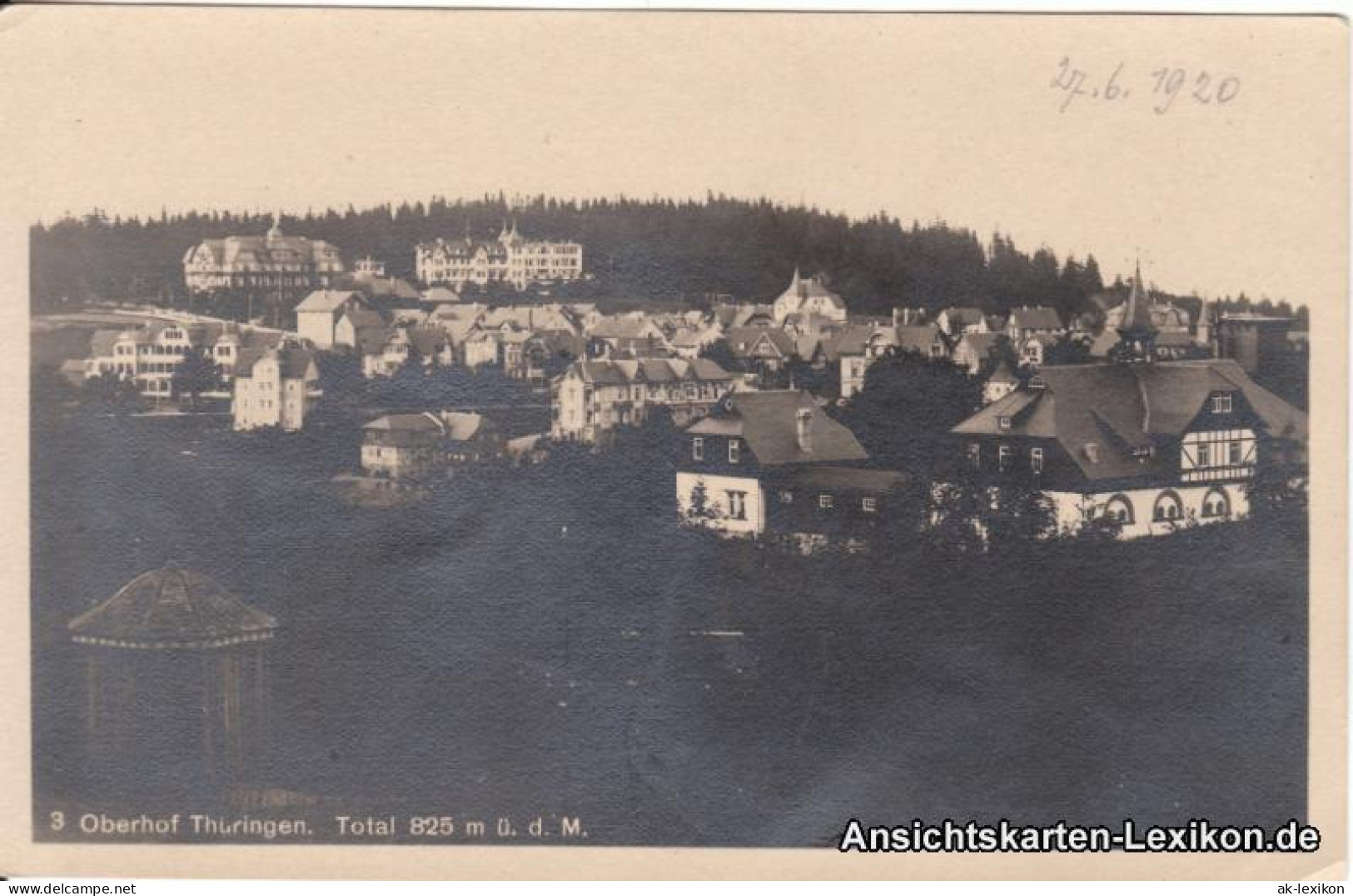 Ansichtskarte Oberhof (Thüringen) Foto AK - Panorama 1920 - Oberhof